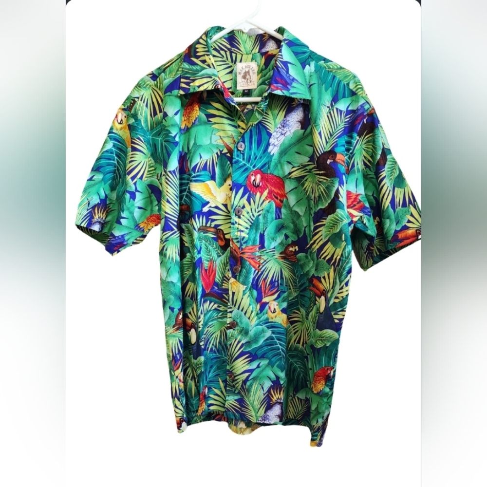 Max Boxxer mens Hawaiian button down shirt, size Medium
